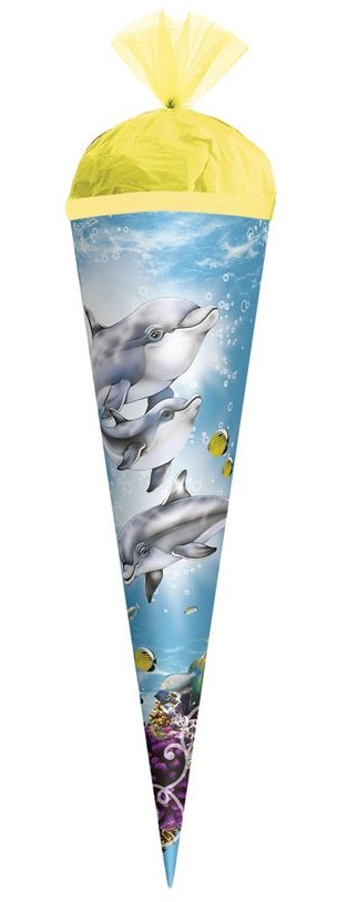 Schultüte gefüllt - Delfin - 22 cm