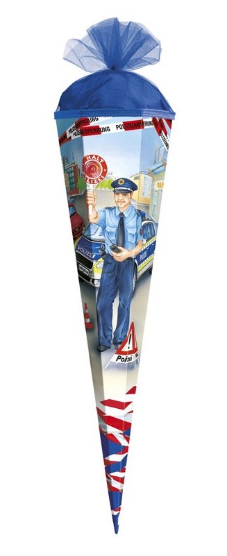 Schultüte Polizist - 50 cm eckig