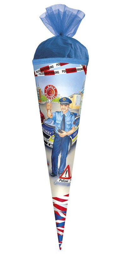 Schultüte Polizist (R) - 50 cm mit oder ohne Füllung wählbar