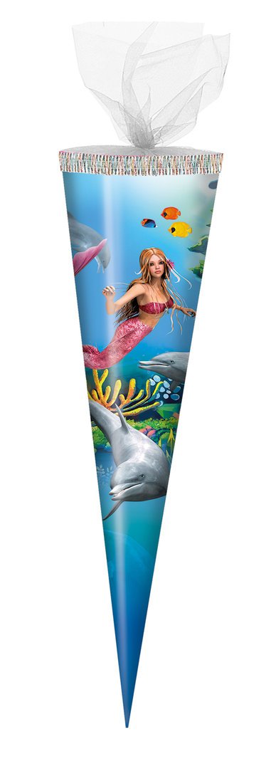Schultüte gefüllt - Mermaid rund - 50 cm (M)