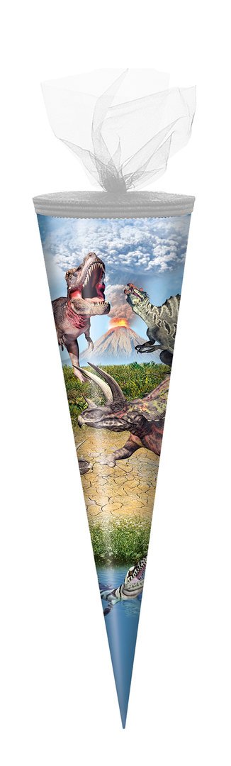 Schultüte gefüllt - Dinotopia rund (M) - 50 cm
