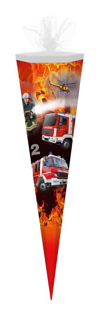 Schultüte gefüllt - Feuerwehr eckig (M) - 50 cm